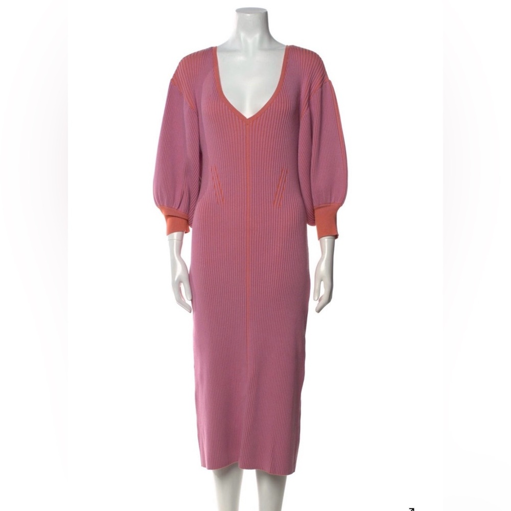 Sweater knit midi V-Neck Dress size small